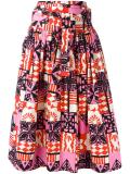 printed gathered skirt