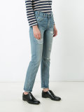 distressed high-rise jeans