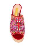 embroidered platform mules