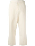 wide-legged cropped trousers
