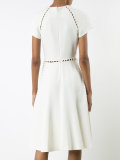 pearl seam flared dress