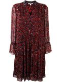 'dots' print pleated dress