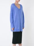 v-neck oversized sweater