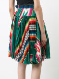striped pleated skirt