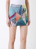 patterned mini skirt 