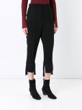 high low hem cropped trousers