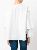 ruffle-sleeve blouse