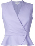 wrap detail sleeveless shirt