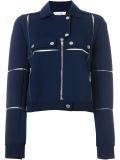 panelled biker jacket 