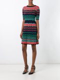 wavy intarsia dress