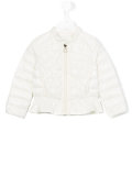 appliqué flower padded jacket