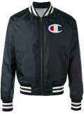 striped detail bomber jacket