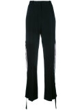 silk panel tie relaxed trousers