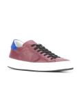 panelled lace-up sneakers