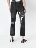 pinstripe cropped trousers