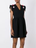 embellished shoulder dress