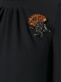 embellished tie neck dress