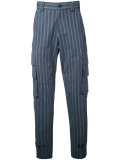 striped pocket pants