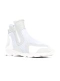 panelled hi-top sneakers