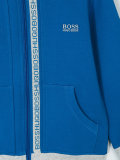 zip-up hooded sweatshirt