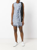fringe-hem plaid dress