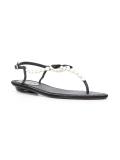 pearled trim sandals 