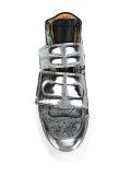 panelled hi-top sneakers