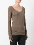 thumbhole slim-fit T-shirt