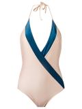 deep V neck swimsuit