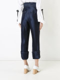 contrast stitch trousers 