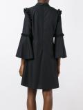 hands collar flared dress
