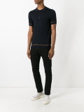 contrast stripe polo shirt 