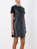 bi-texture T-shirt dress