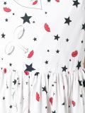 multiple pattern flared dress