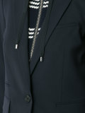 layered hooded blazer