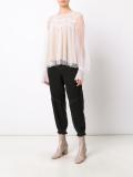 smocked cropped trousers