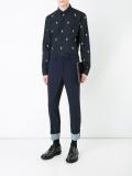 fleur-de-lis print shirt