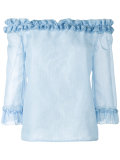 ruffled off-the-shoulder top