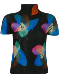 floral pattern knitted T-shirt