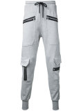 zip pocket track pants