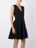 zippered fit and flare dress