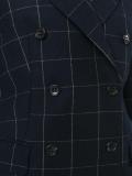 checkered double breasted blazer