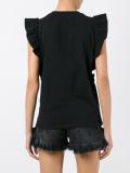ruffled sleeves T-shirt