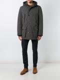 hooded buttoned jacket