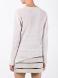 V-neck knitted blouse
