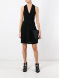 fitted V-neck dress
