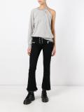 distressed cut-out sweatshirt