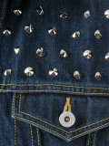 studded denim waistcoat