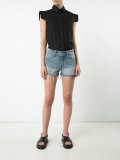 distressed denim shorts 