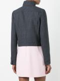 houndstooth cropped jacket